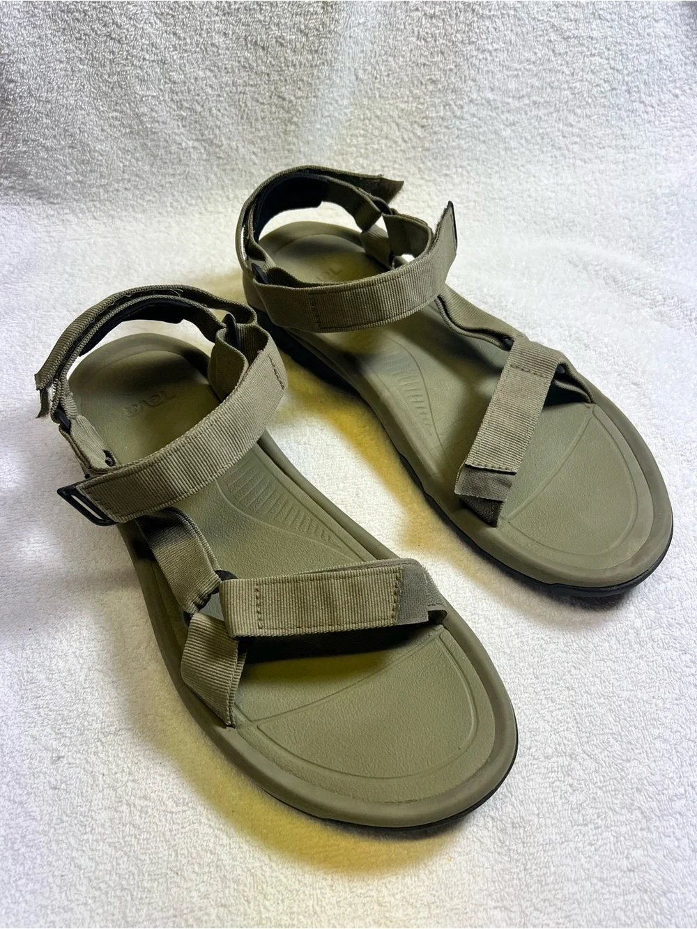 Teva Men's Olive Green Military Strapped Sandals Size 13